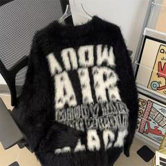 American style crew neck sweater for men, lazy style casual sweater