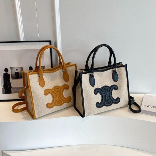 Internet celebrity high-end bag women's bag 2024 new commuter versatile crossbody bag large capacity canvas handheld tote bag