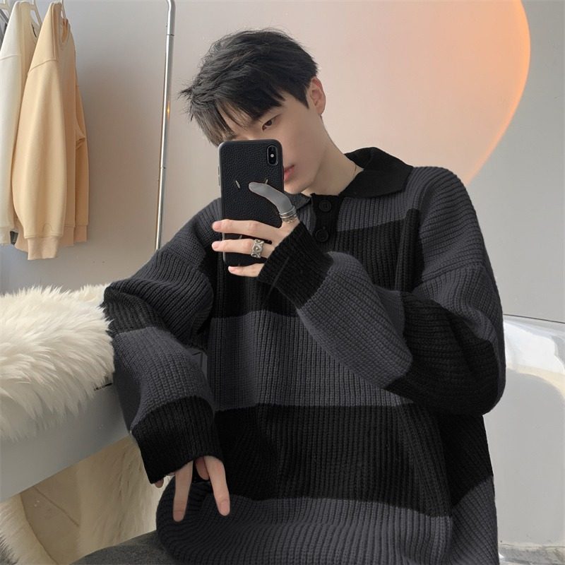 Autumn and winter new men's and women's same style loose sweater jacket men's tops