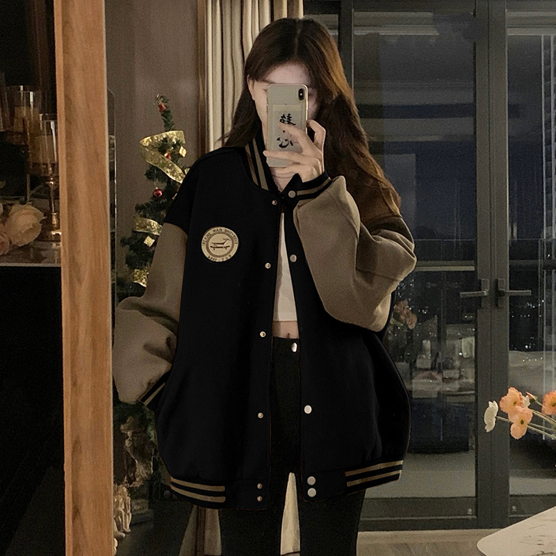 New knitted composite jacket women's new loose vintage jacket retro trendy brand