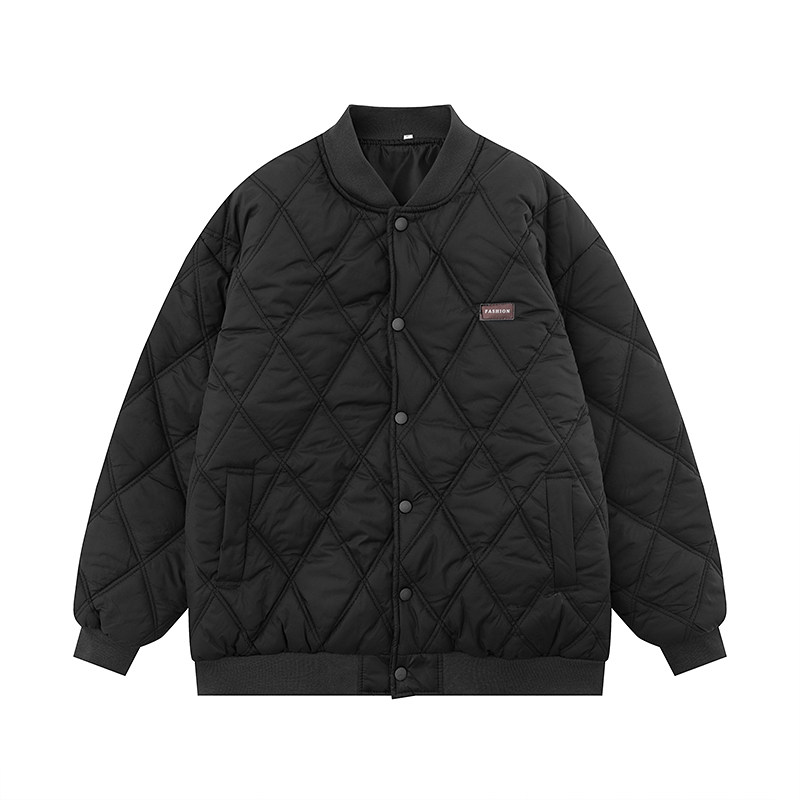 Diamond cotton men's bomber jacket American retro baseball uniform cotton jacket