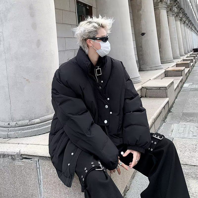 New stand-up collar thick cotton coat winter men's Japanese style loose warm workwear cotton coat