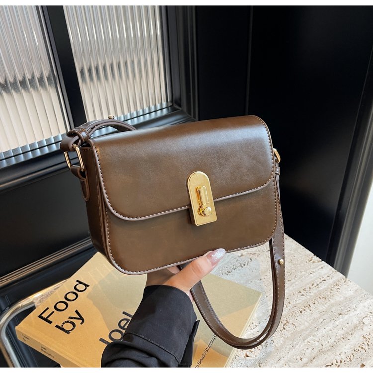 Niche retro bags for women 2024 early autumn new fashion simple commuter small square bag trendy shoulder crossbody bag for women