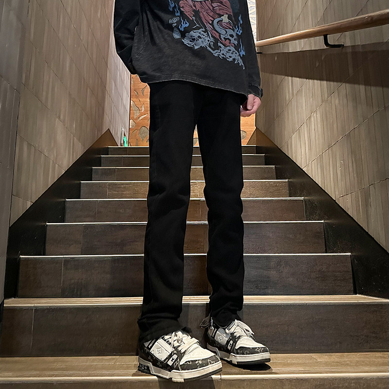 New autumn style outdoor large size American slim zipper jeans