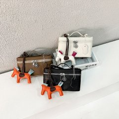 Wholesale lunch box bag summer new popular fashion lychee pattern Kelly handheld small square bag single shoulder crossbody bag