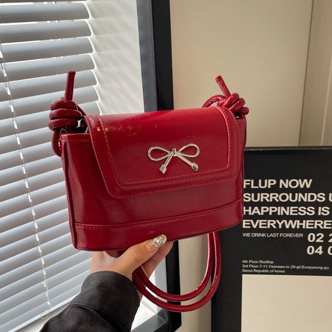 This year's popular textured bags for women summer 2024 new fashion single shoulder crossbody bag bow ladies bucket bag