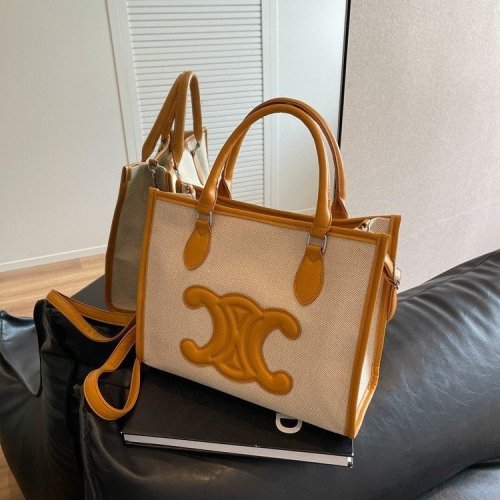 Internet celebrity high-end bag women's bag 2024 new commuter versatile crossbody bag large capacity canvas handheld tote bag