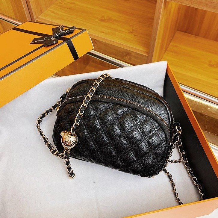 Autumn textured small bag women's ins style niche new fashion rhombus chain crossbody bag small square bag