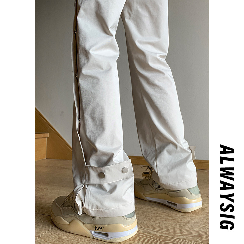 New autumn style, interior view, large size slim-breasted, boot-cut functional pants