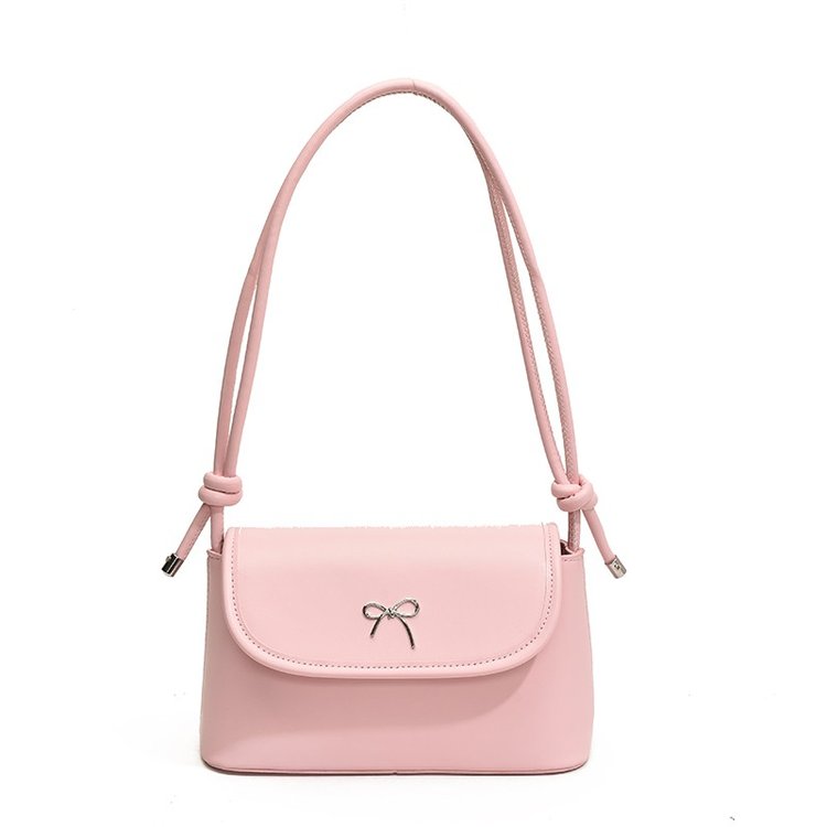 Bow fashion Korean style texture early autumn 2024 new versatile casual bag single shoulder crossbody bag armpit small square bag