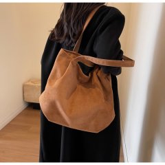 Fashion autumn new design pu material fabric shoulder bag new women's bag trend versatile simple handbag