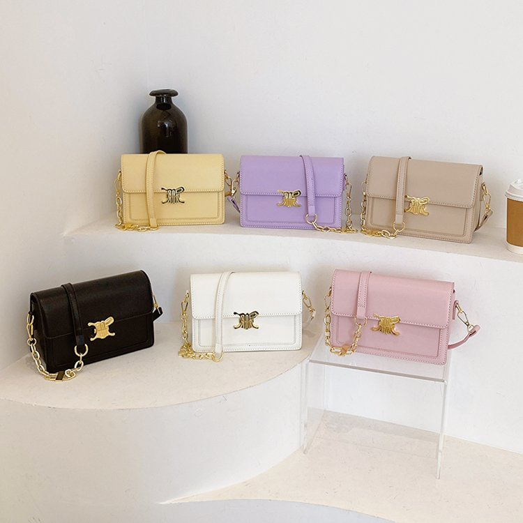Hong Kong Arc de Triomphe internet celebrity genuine leather crossbody bag for women 2024 new trendy and fashionable versatile single shoulder tofu small square bag