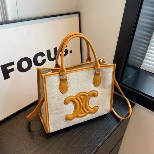 Internet celebrity high-end bag women's bag 2024 new commuter versatile crossbody bag large capacity canvas handheld tote bag