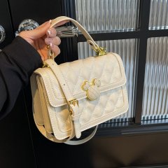 New style bags for women 2024 hot style high-end fashion versatile one-shoulder cross-body bag portable rhombus small square bag