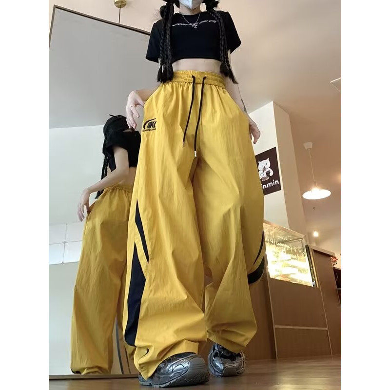 Summer thin American-style functional assault pants quick-drying loose straight wide-leg casual trousers