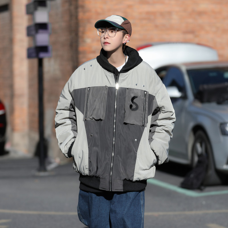 New men's baseball collar jacket