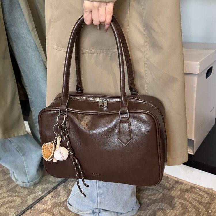 Cross-border new fashion tote shoulder handheld ins retro bag Korean ladies large capacity new bag