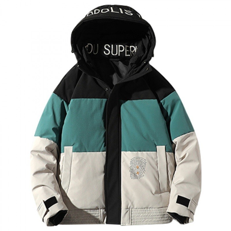 Down Jacket Shorts Winter Men's Teen Men's Winter Jacket Middle School Student White Duck Down Jacket
