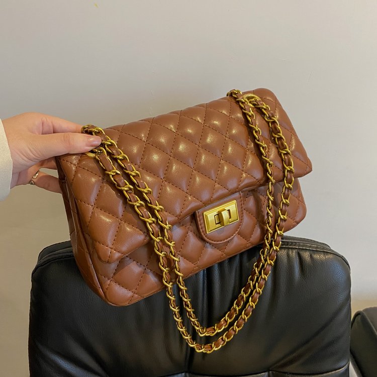 Women's new fashion bag, small fragrant style rhombus chain bag, shoulder crossbody bag, European and American classic women's bag