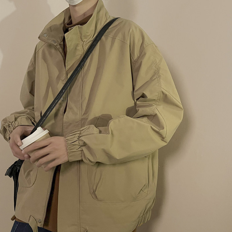 Jacket men's Hong Kong style trendy Japanese style handsome spring and autumn new ins loose and versatile jacket