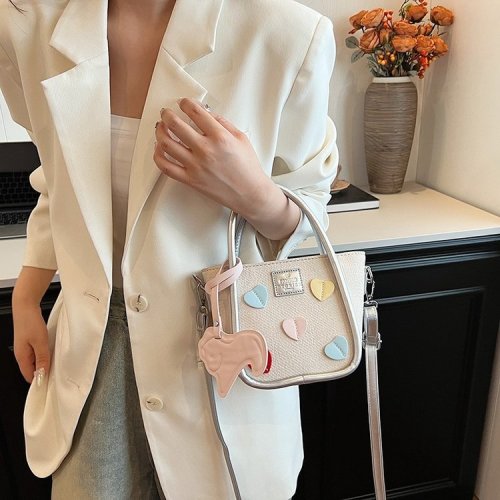 This year's popular bucket bag for women 2024 new summer versatile one-shoulder crossbody small bag hot style contrasting handbag
