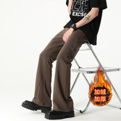 Winter American high street drapey velvet trousers slightly flared trousers