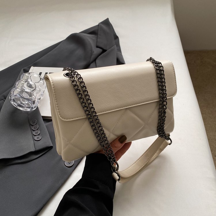 Diamond bag women's shoulder bag chain armpit bag simple versatile small square bag 2024 new popular crossbody bag