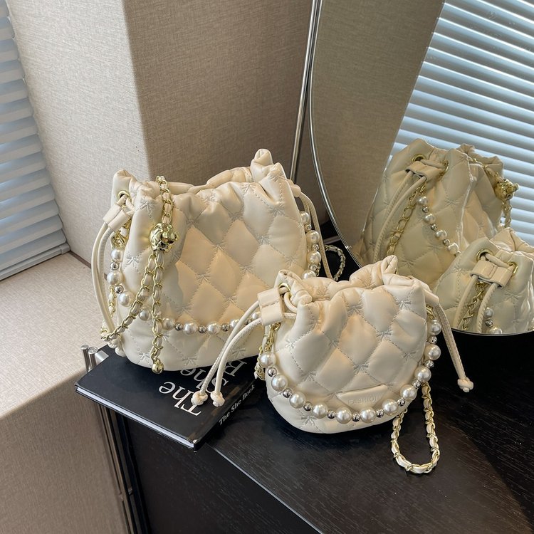 2024 Xiaoxiangfeng Pearl Children's Mini Portable Parent-child Hand-carry Crossbody Accessories Small Shoulder Bag Women's Bag Wholesale