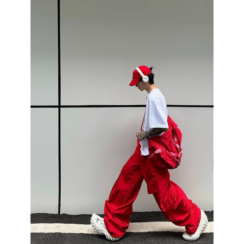 Spring and summer trendy European and American high street vibe retro American overalls