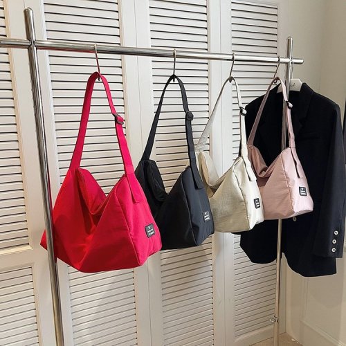 Large-capacity nylon cloth bag for women 2024 summer Korean style trendy casual crossbody bag for work and commuting shoulder women's bag