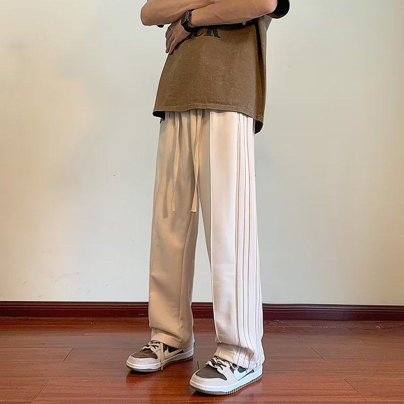 Casual trousers, trendy fashionable brand trousers, summer solid color men's loose casual trousers new style