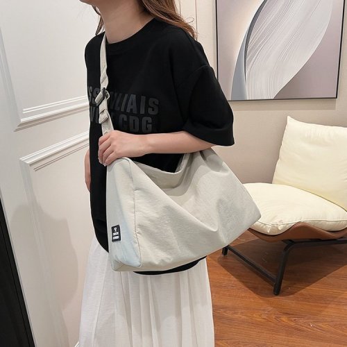 Large-capacity nylon cloth bag for women 2024 summer Korean style trendy casual crossbody bag for work and commuting shoulder women's bag