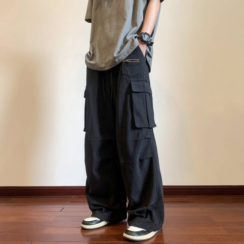 Personalized workwear loose casual pants for men, high street trendy long pants