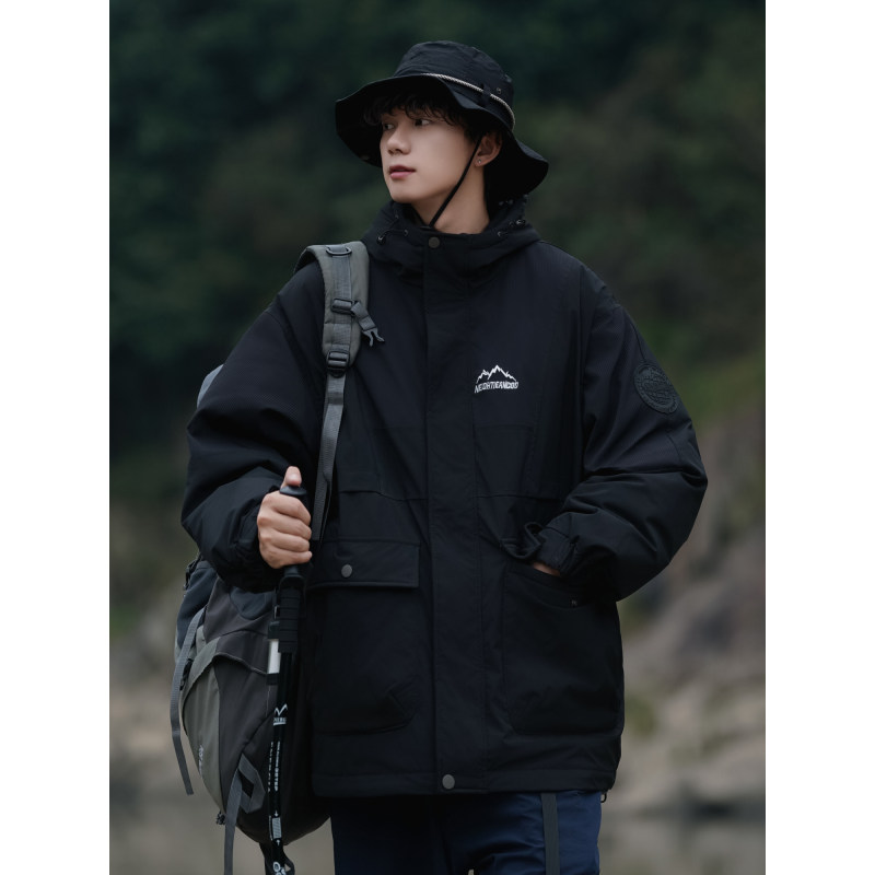Hong Kong style winter new down jacket outdoor down jacket waterproof