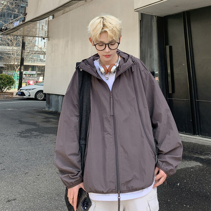 【UPF50+】Sun protective clothing, hooded thin coat with anti-UV design for men