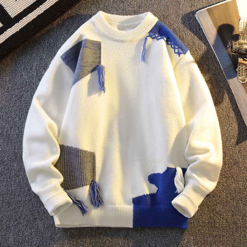 [New Product] Autumn and Winter Crew Neck Sweater Men’s Knitted Bottoming Shirt Trend