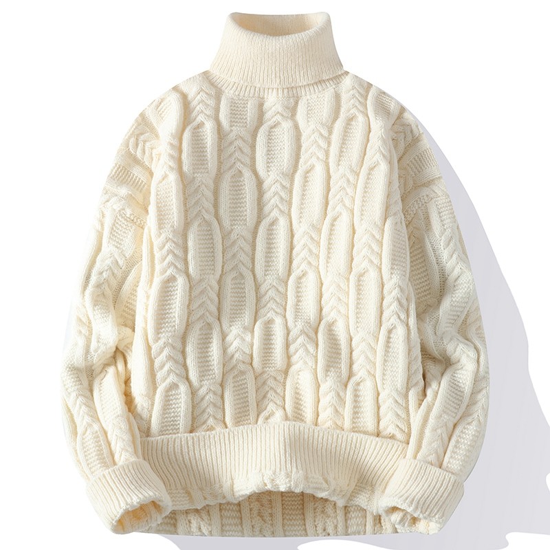 New popular fashion casual knitted sweater men's autumn and winter bottoming shirt