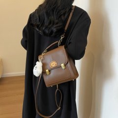 Retro Japanese small bag 2024 new versatile backpack women's portable Korean version Cambridge school bag high-end backpack