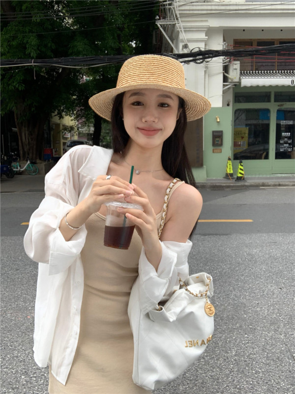 Korean pink long-sleeved shirt jacket for women summer thin outer sun protection cardigan loose casual mid-length top