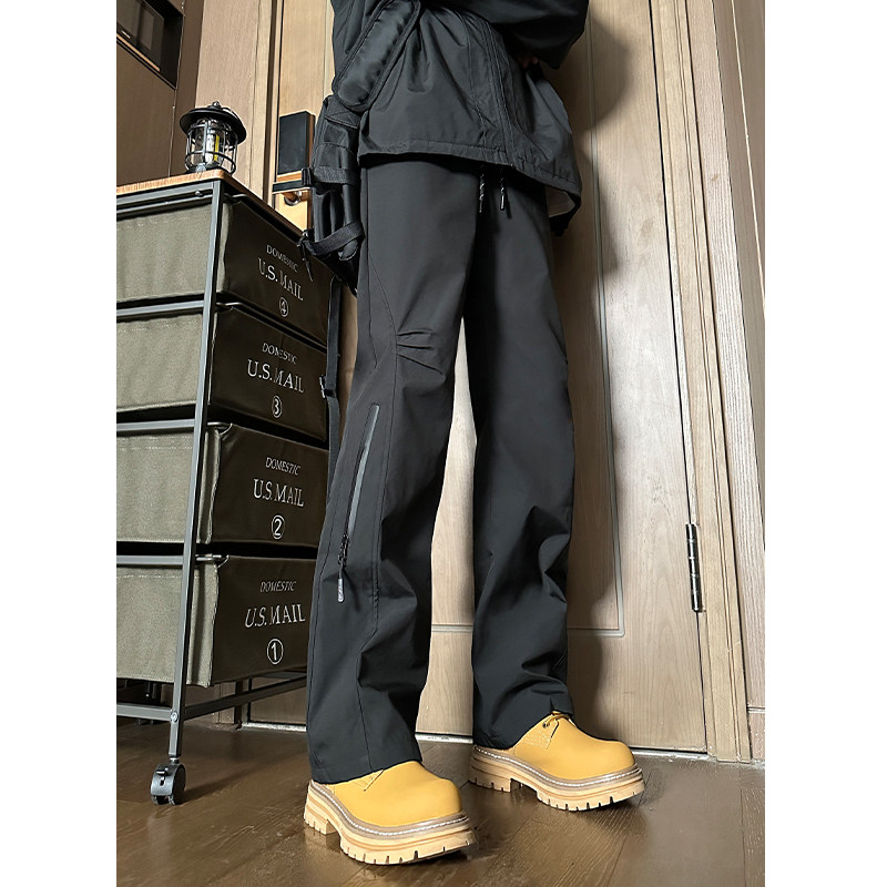 Outdoor waterproof paratrooper pants men's large size casual straight pants