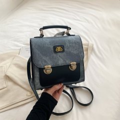 Retro Imitation Denim Backpack Women's 2024 New Fashion Student Class Backpack Versatile Shoulder Messenger Bag