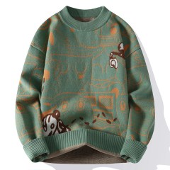 Personalized knitted sweaters for men in winter round neck men's sweaters loose couple shirts trendy