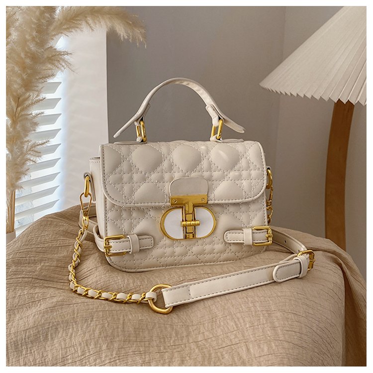 Textured small square bag new style bag women's handheld shoulder crossbody small bag trendy