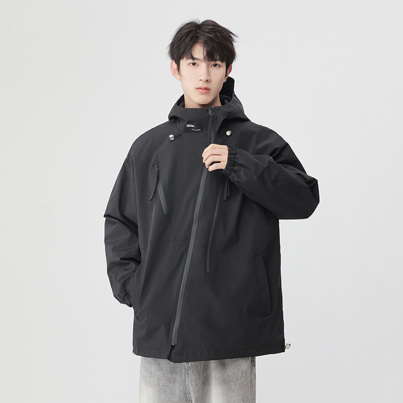 Autumn outdoor casual jacket unisex jacket windbreaker hooded jacket