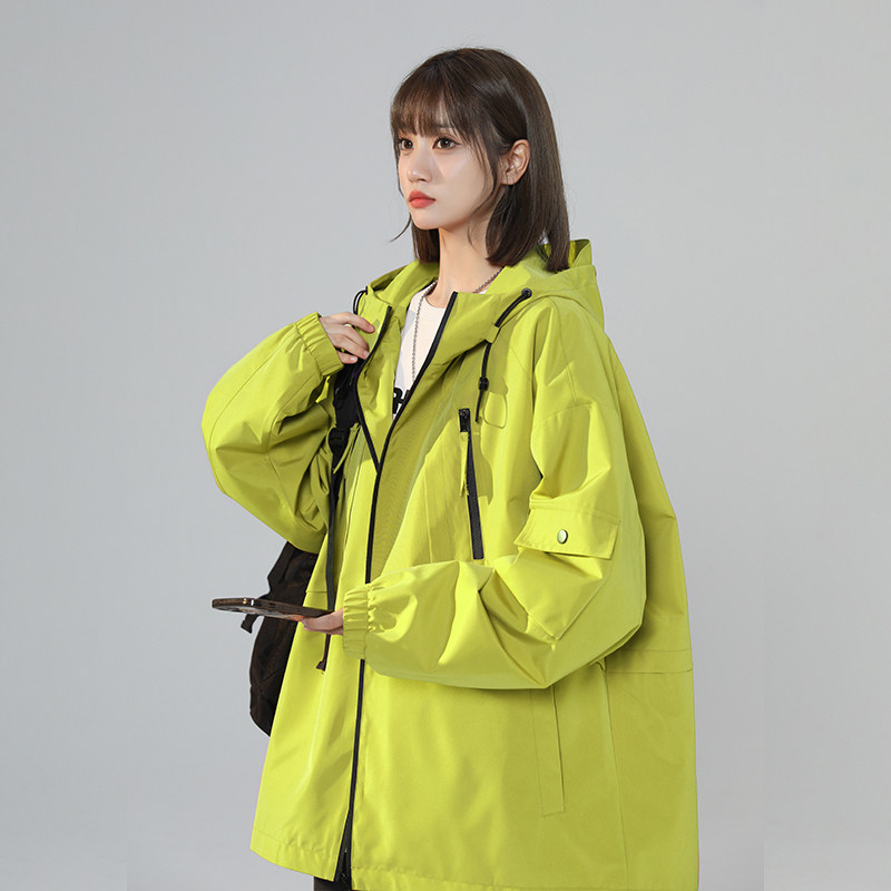 New hooded work jacket, same style tops and jackets for men and women