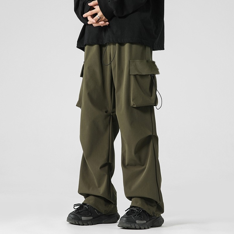 Spring paratrooper pants, men's functional overalls, loose straight trousers, trendy brand assault pants