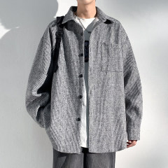 One size larger Trendy small style lapel jacket Men's versatile jacket top