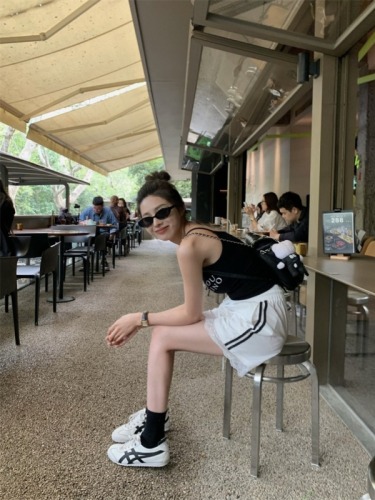 Real shot of pure lust hottie backless strappy Korean lace sports short style