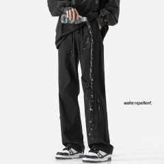 Spring Japanese style waterproof functional casual pants men's trendy large size straight pants
