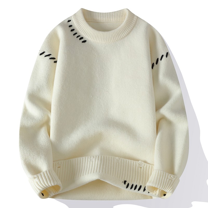 Autumn and winter half turtleneck youth knitted sweater men's bottoming shirt casual sweater men's long-sleeved sweater